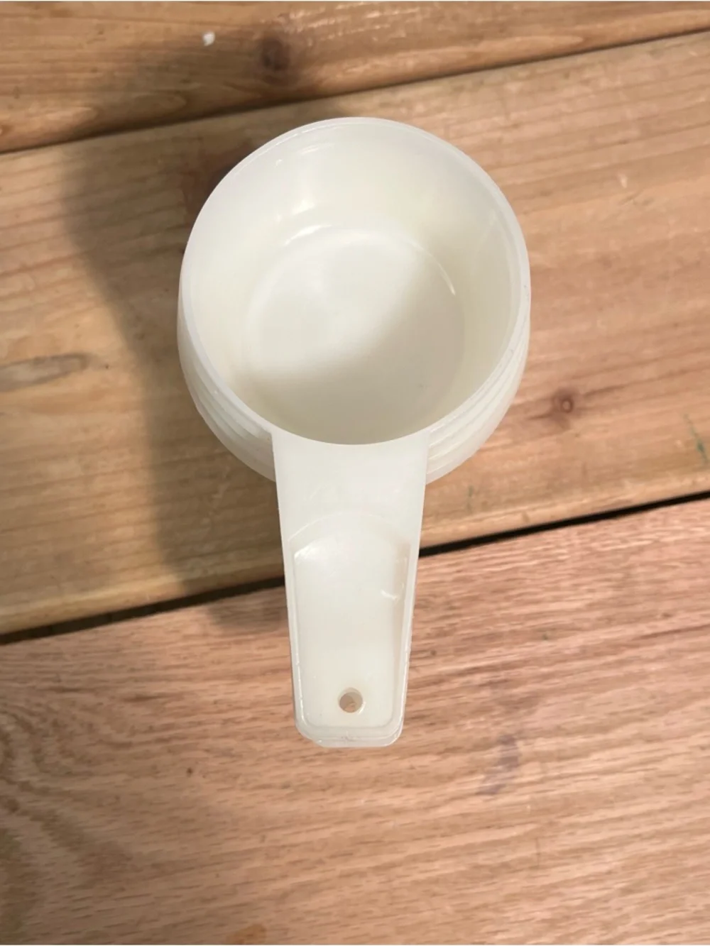 Vintage Tupperware Measuring Cups Sheer White Stacking Nesting - Set of 4